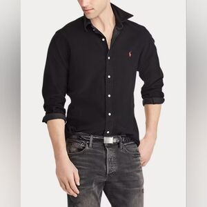 POLO RALPH LAUREN Classic Fit Corduroy Shirt Black